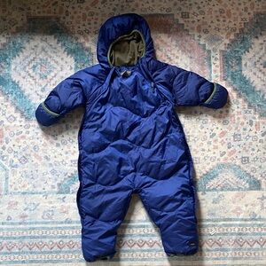 REI Down Blue Hooded Snowsuit 18M